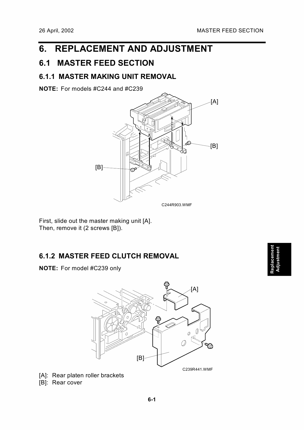 RICOH Aficio JP-5500 JP8500 C239 C244 Service Manual-4